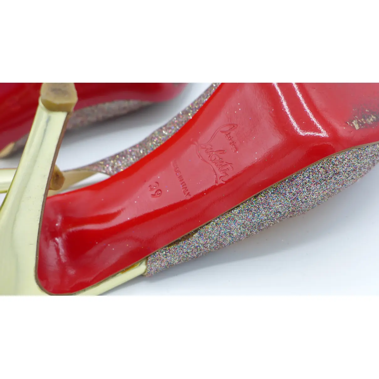 Private Number glitter heels Christian Louboutin
