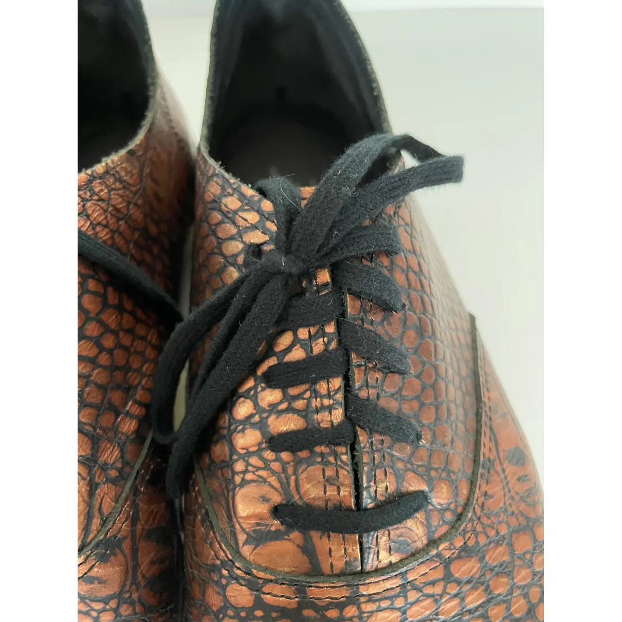 Buy Comme Des Garcons Leather lace ups online
