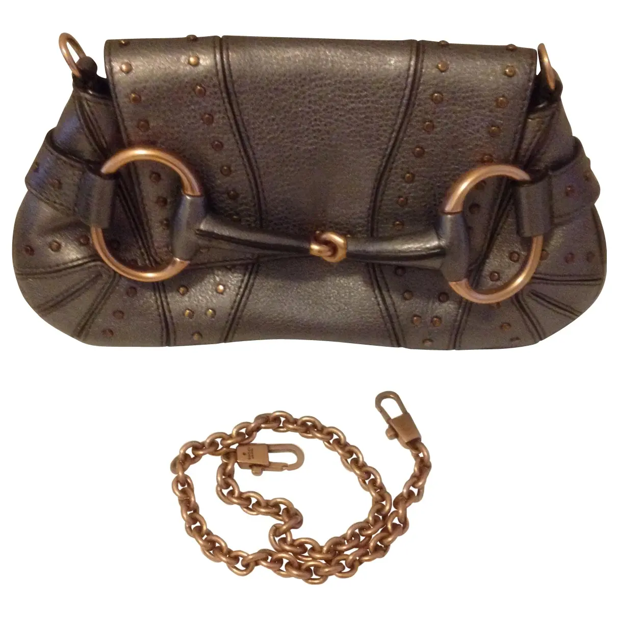 Gucci Metallic Leather Handbag for sale - Vintage