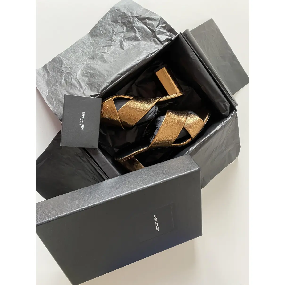 Loulou leather sandals Saint Laurent