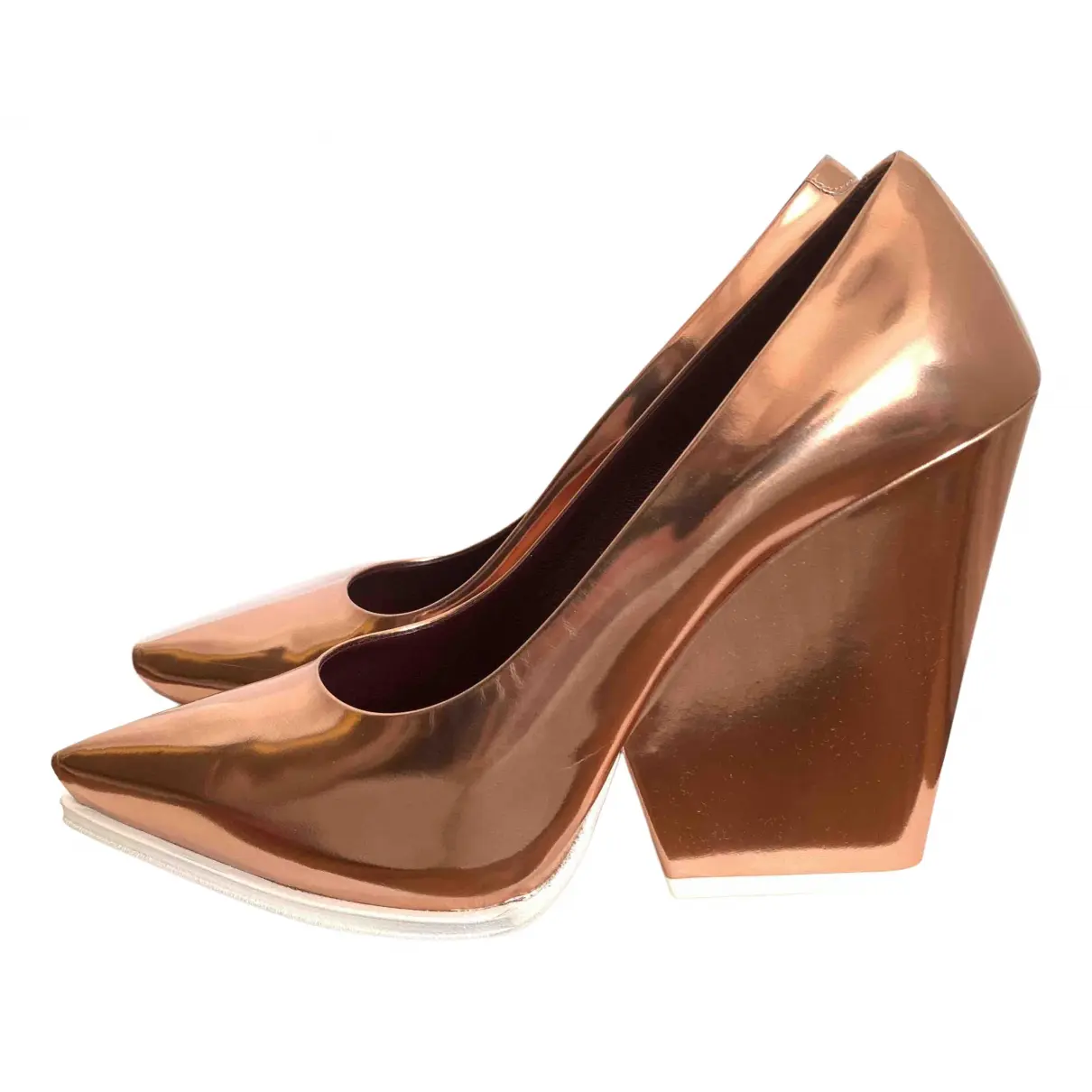 Sharp leather heels Celine - Vintage