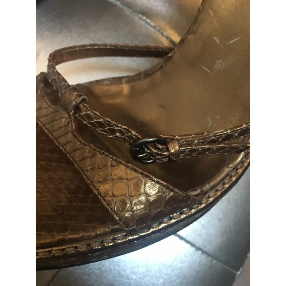 Python sandals Gucci