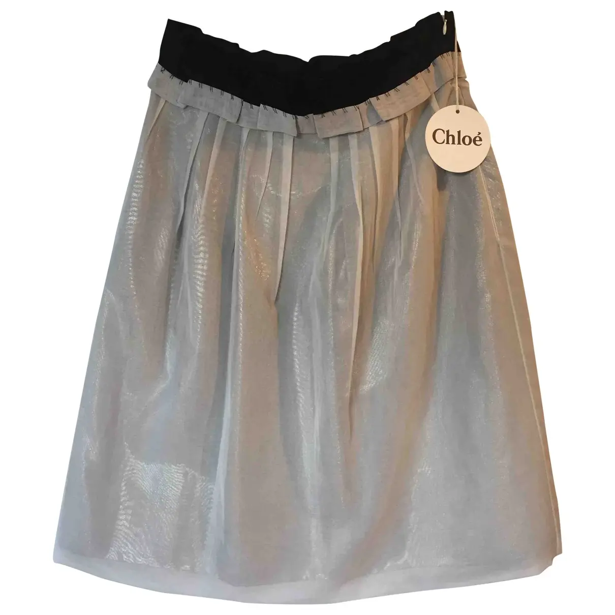 Silk mid-length skirt Chloé - Vintage