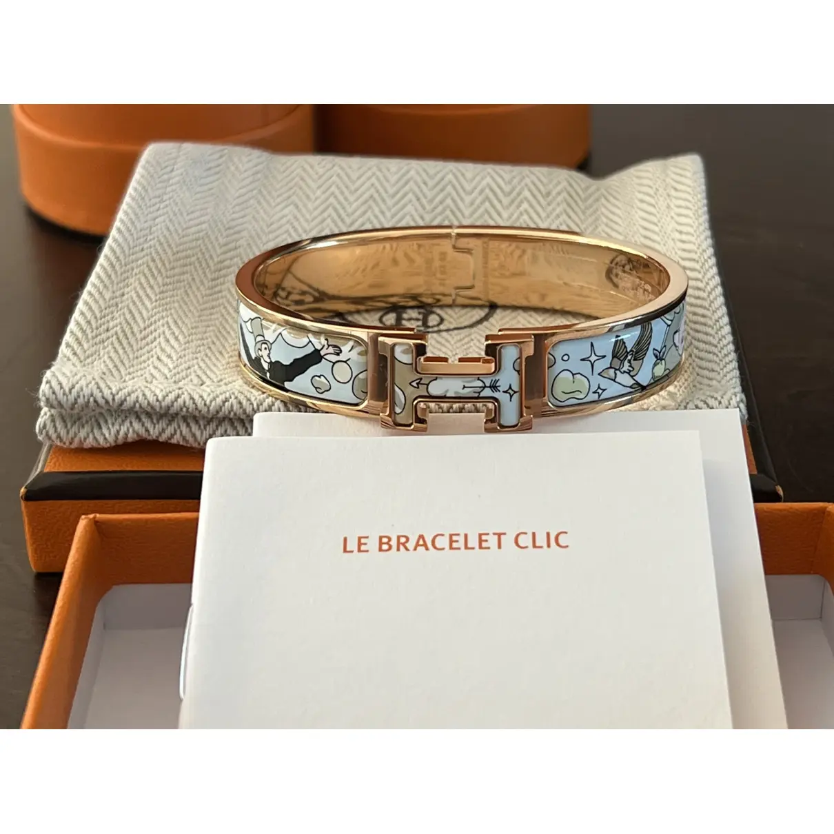 Buy Hermès Clic H ceramic bracelet online
