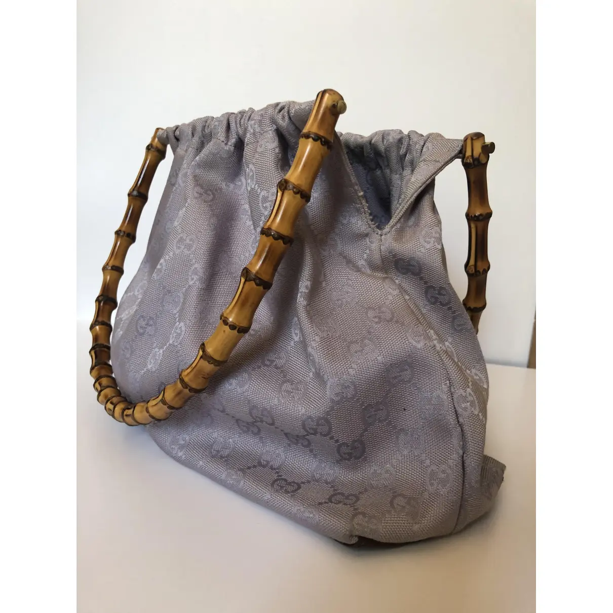 Bamboo Frame Satchel cloth handbag Gucci - Vintage