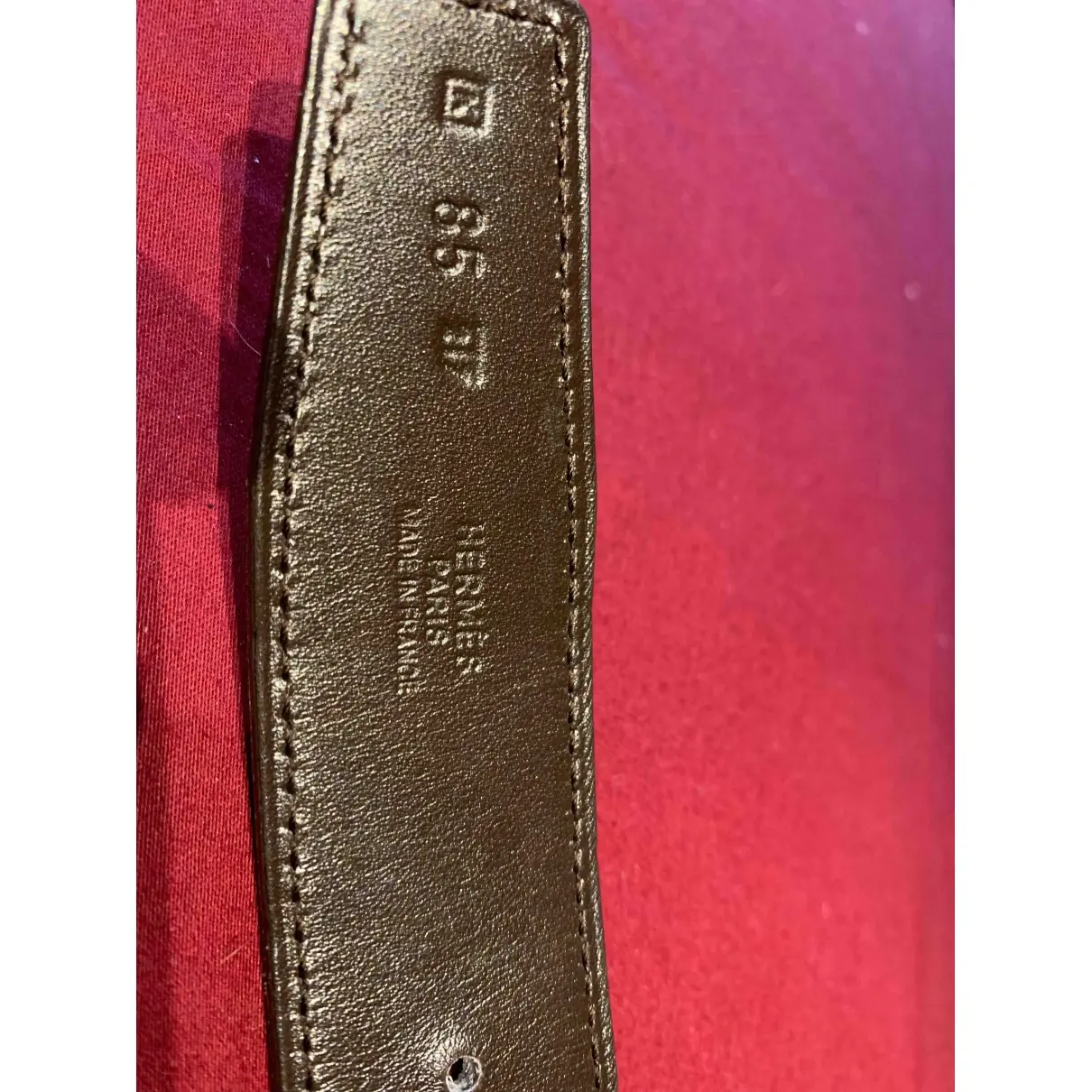 Hermès Cuir seul / Leather Strap cloth belt for sale