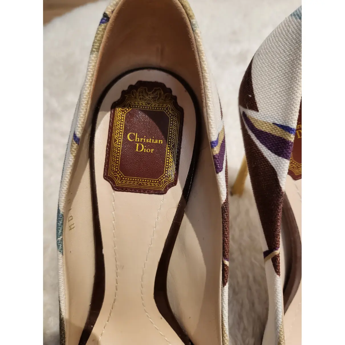 Buy Dior Dior Cherie Pointy Pump cloth heels online