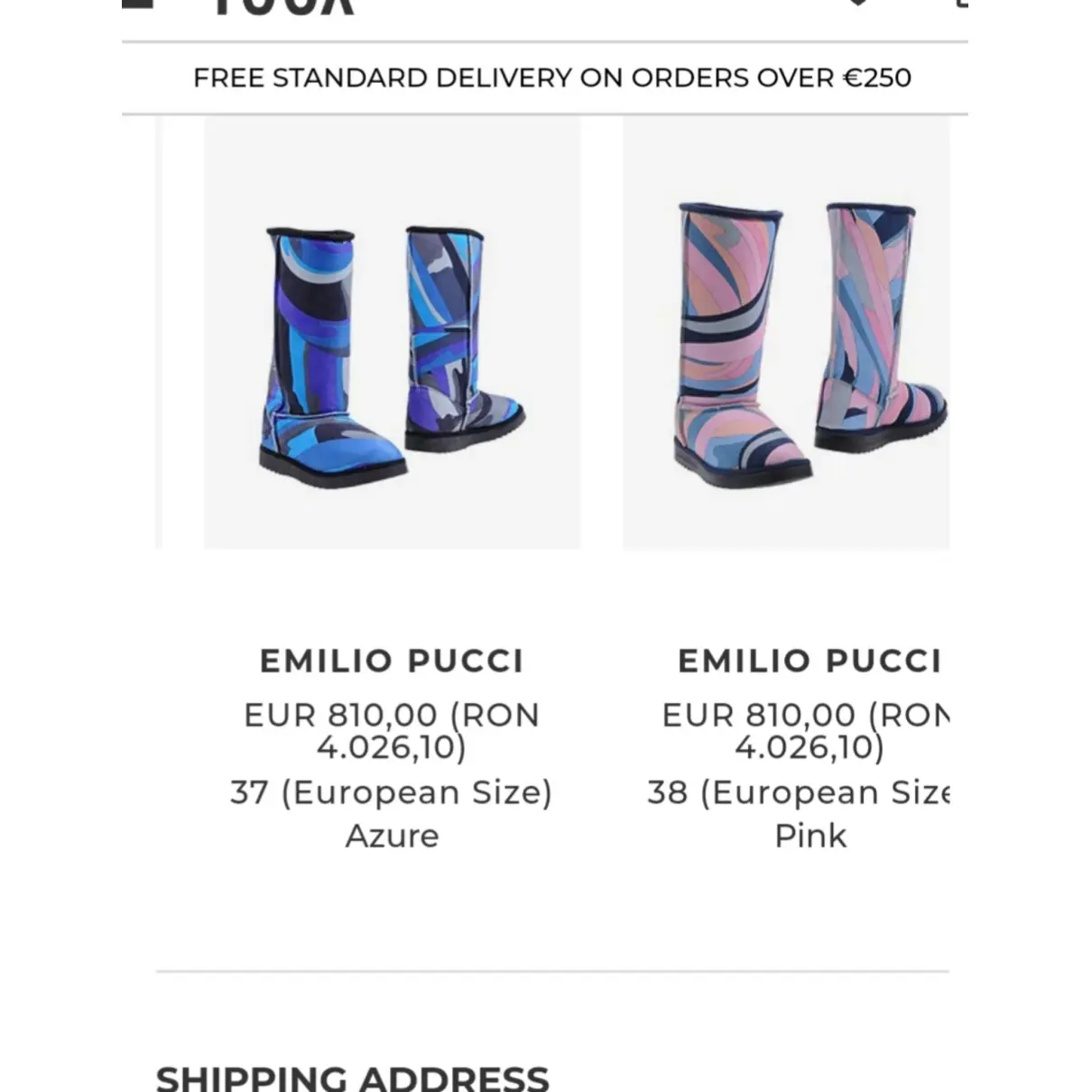 Cloth snow boots Emilio Pucci