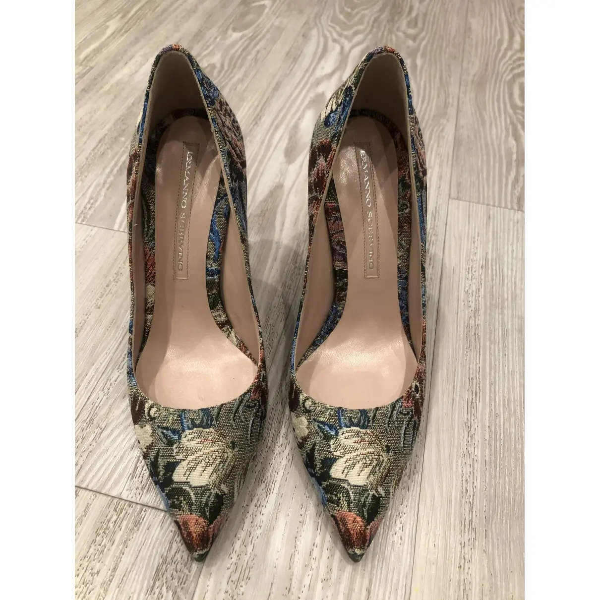 Ermanno Scervino Cloth heels for sale