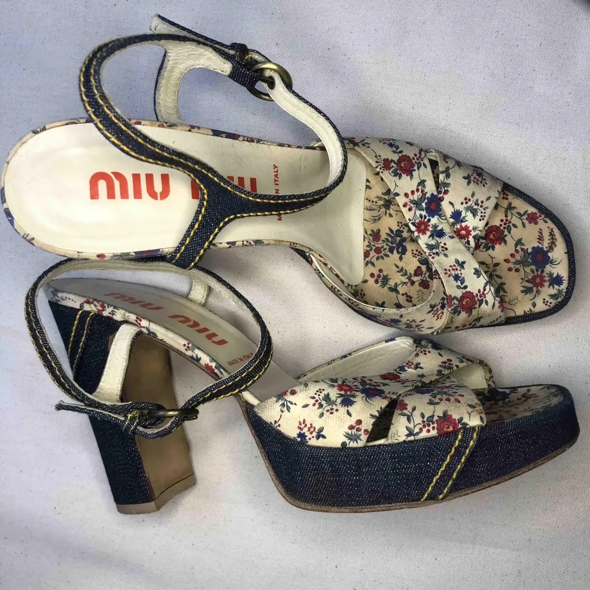 Cloth sandals Miu Miu