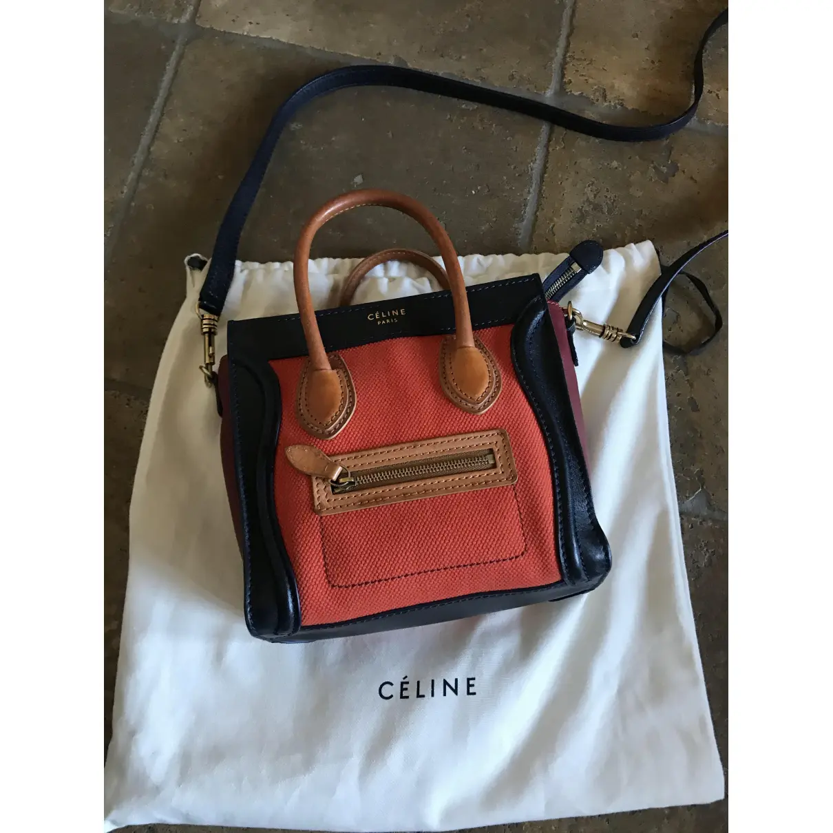 Nano Luggage cloth handbag Celine