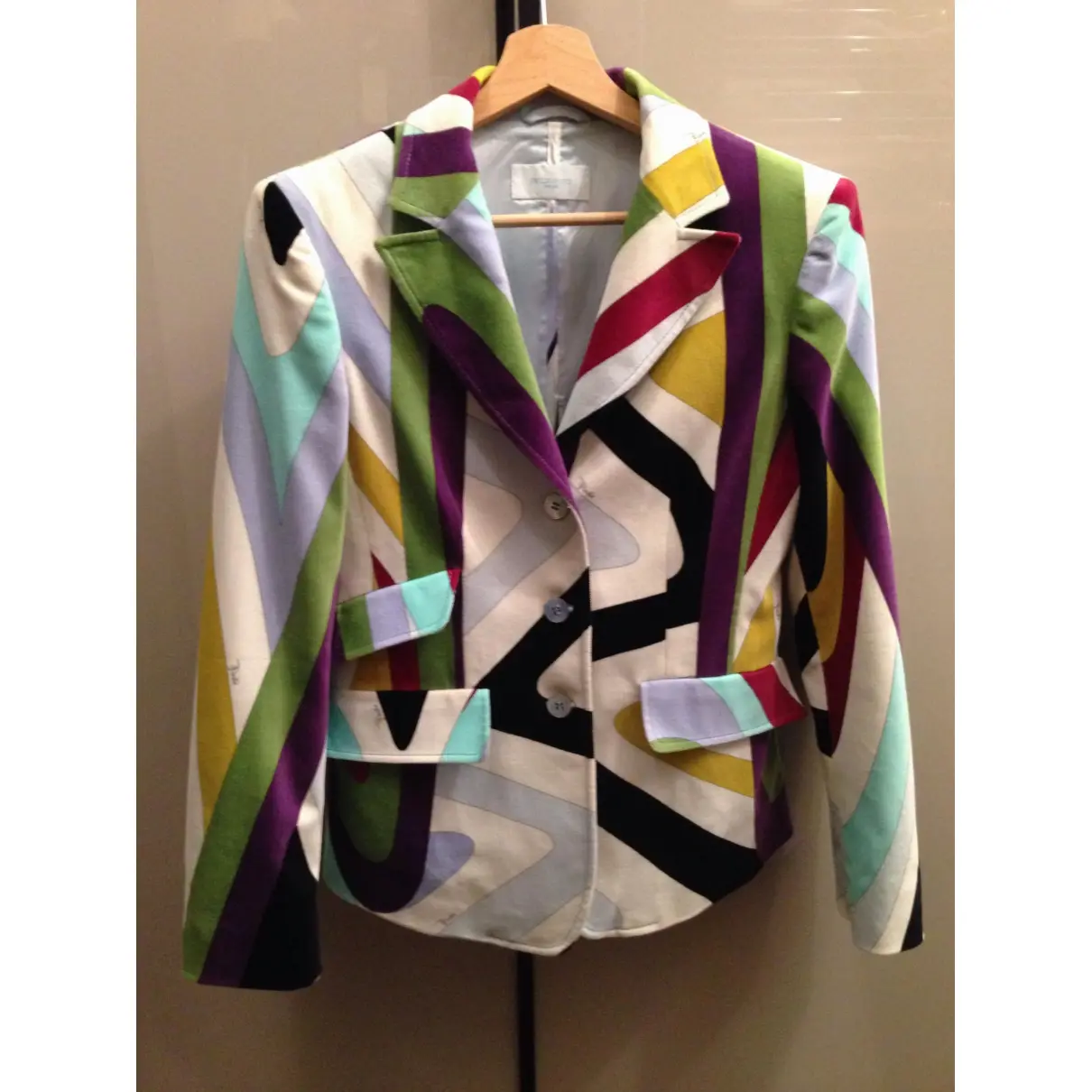 Emilio Pucci Multicolour Velvet Jacket for sale