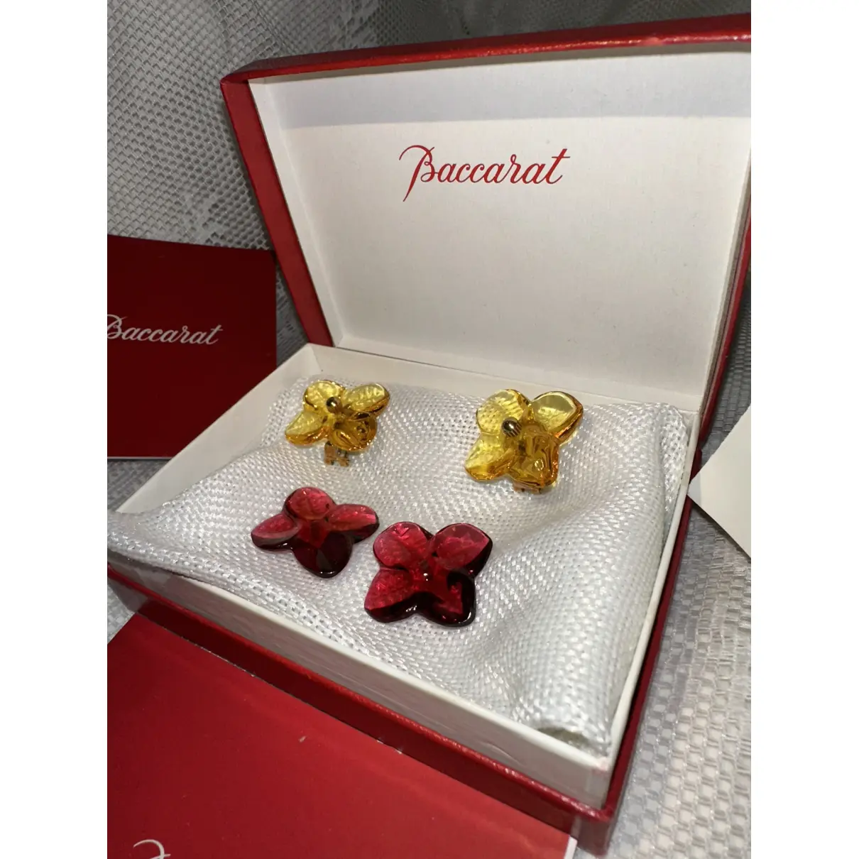 Buy Baccarat Hortensia crystal earrings online