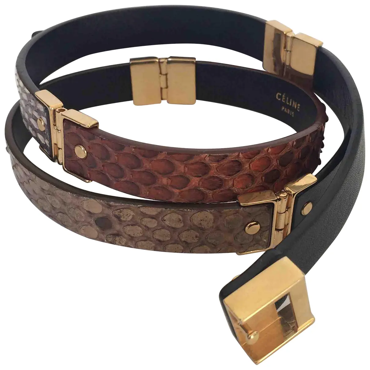 Exotic leathers belt Celine