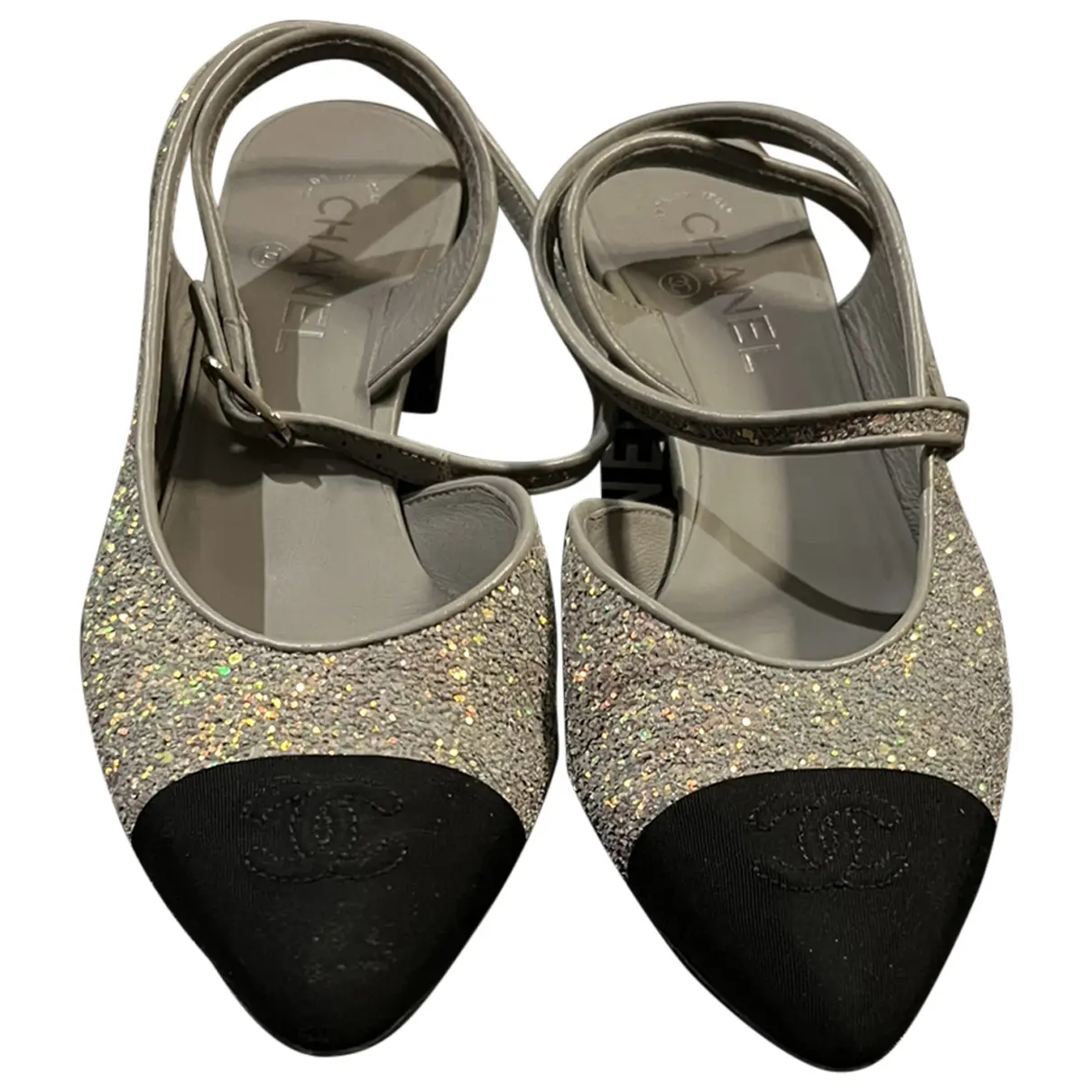 Slingback glitter sandal Chanel