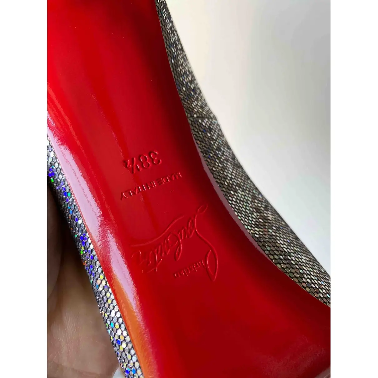Buy Christian Louboutin Very Privé glitter heels online