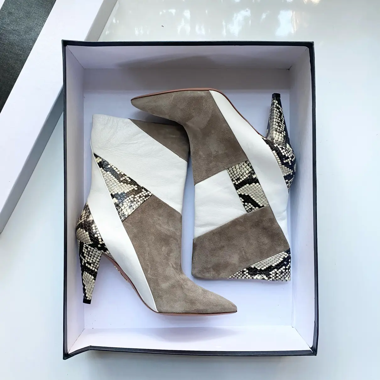 Buy Aquazzura Leather ankle boots online