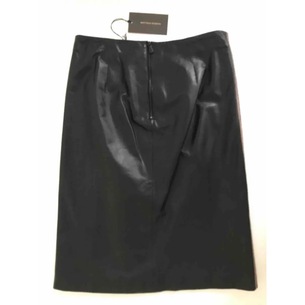 Buy Bottega Veneta Leather mid-length skirt online