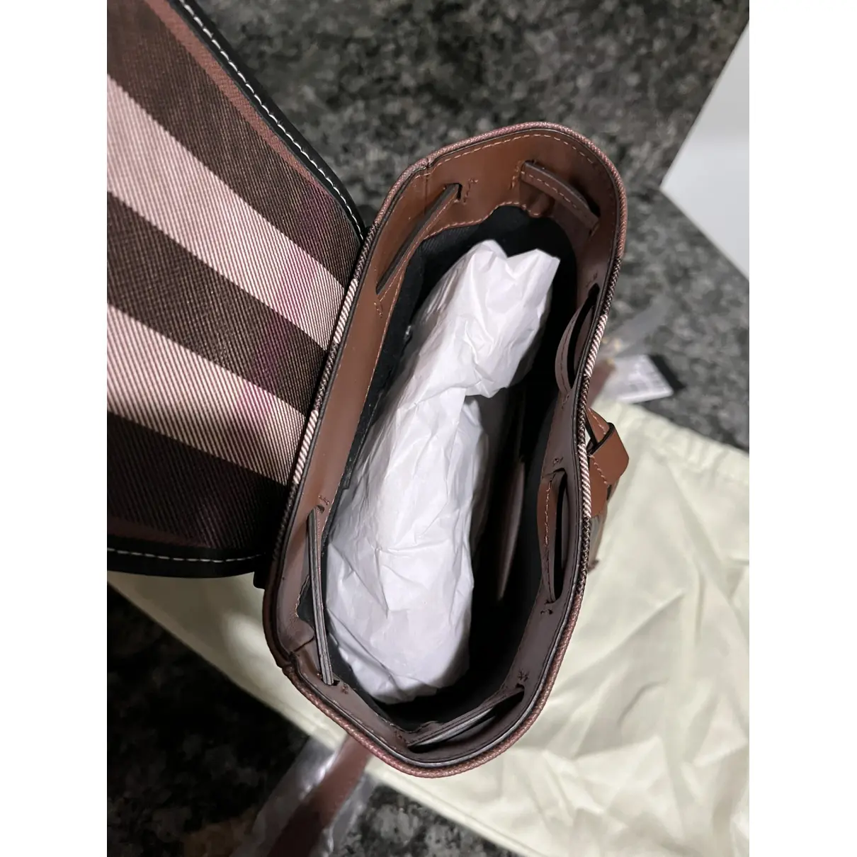 Leather backpack Burberry