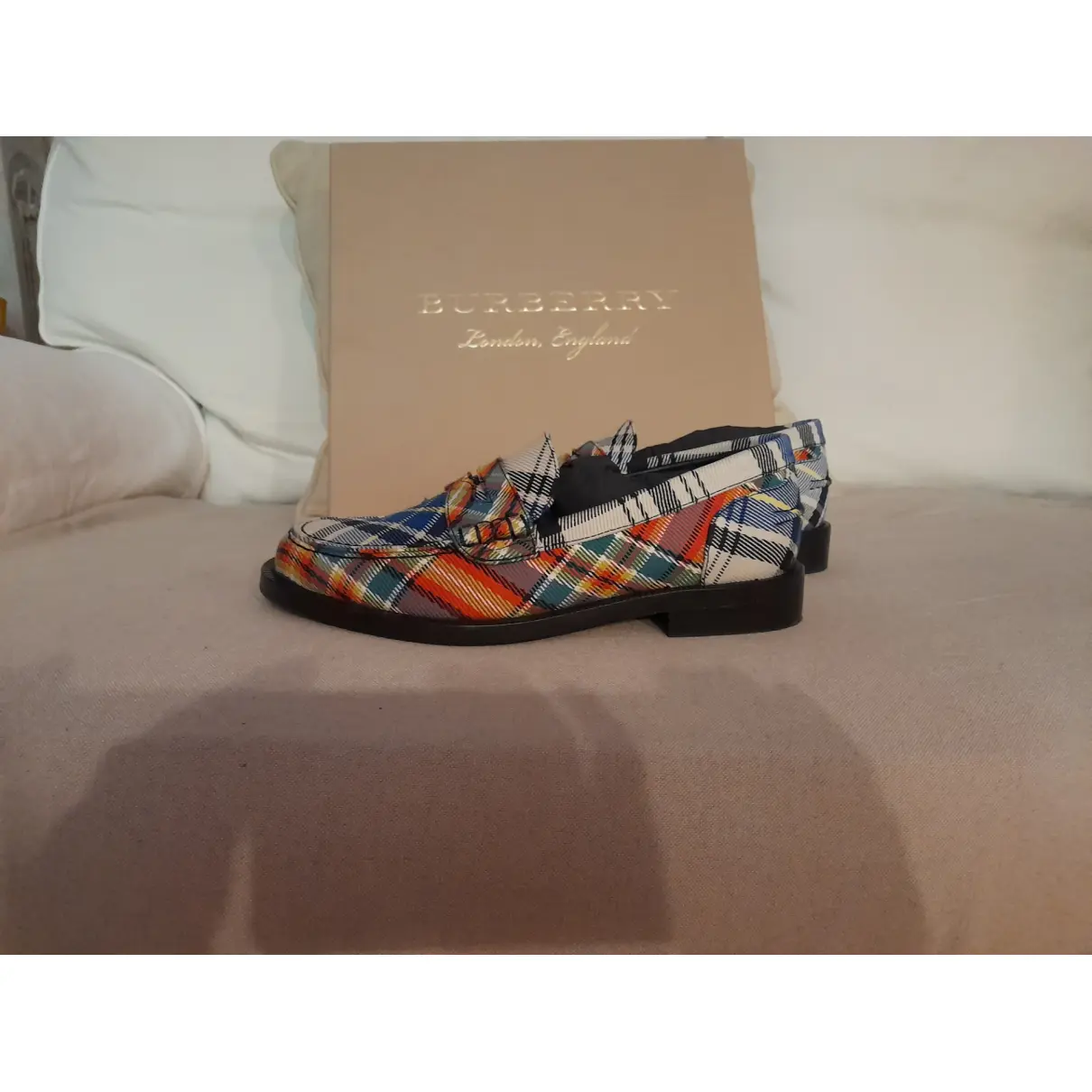 Leather flats Burberry