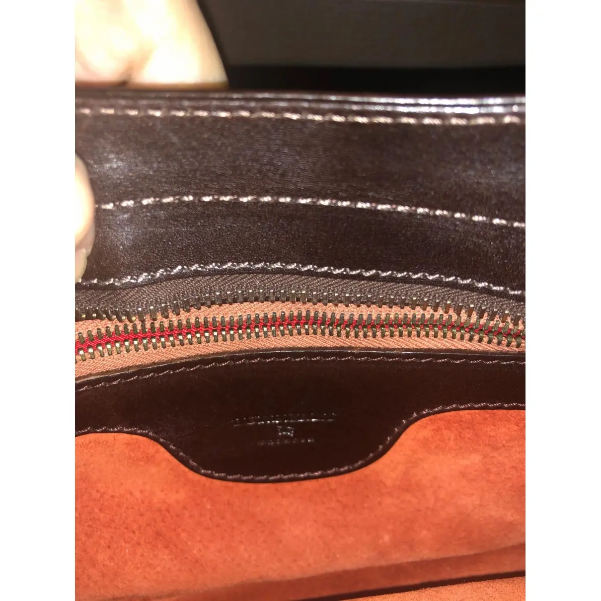 Leather handbag Burberry - Vintage