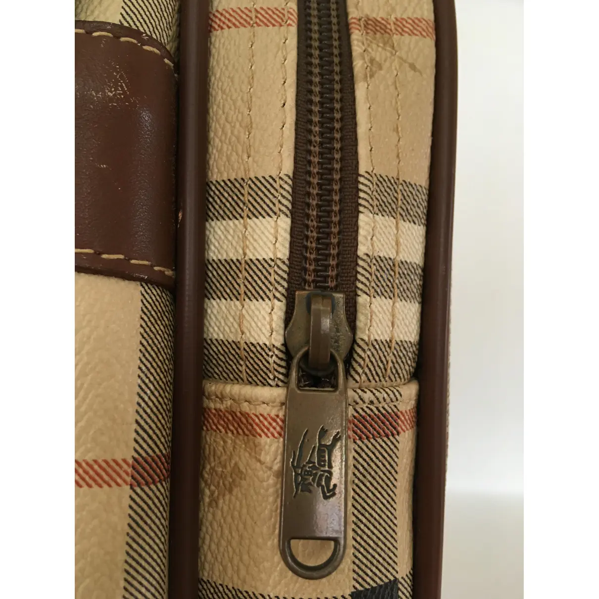 Leather travel bag Burberry - Vintage