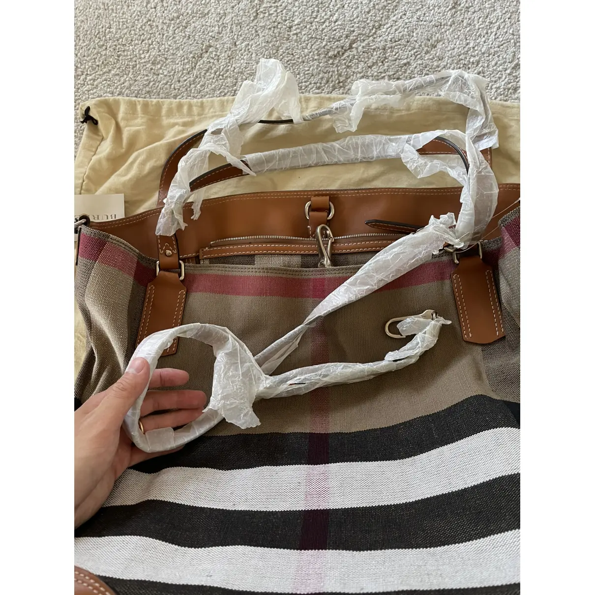 Leather 24h bag Burberry