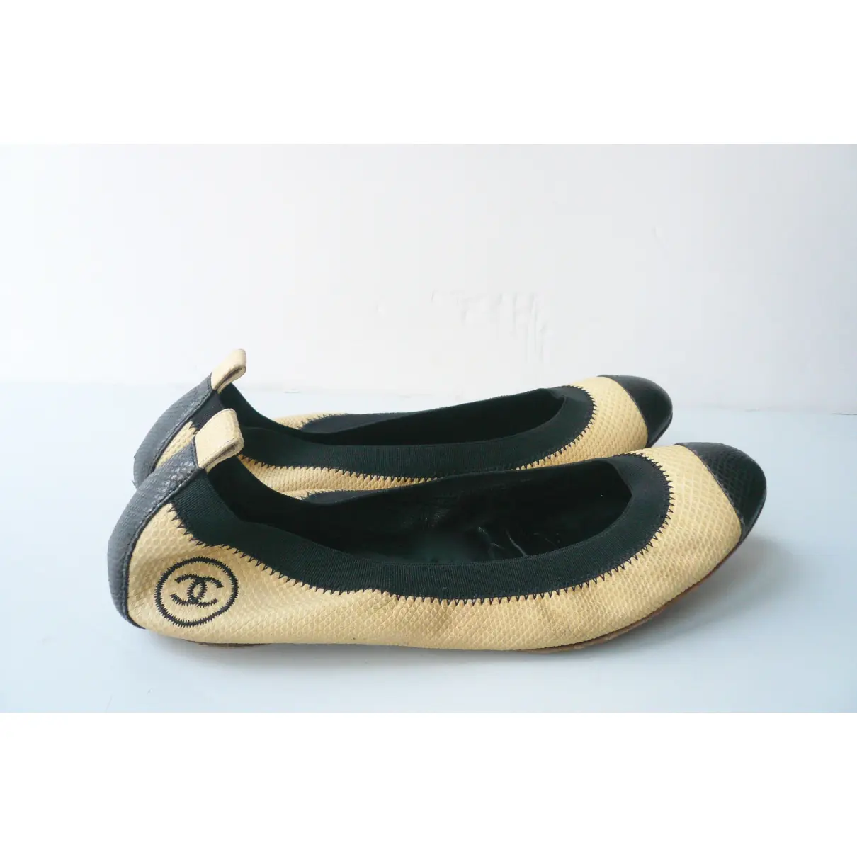 Cambon leather ballet flats Chanel - Vintage