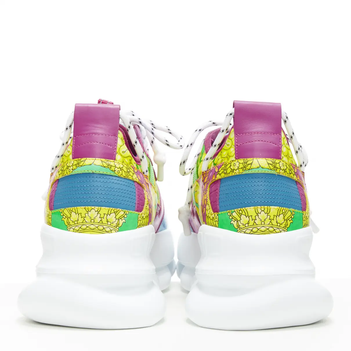 Chain Reaction leather low trainers Versace