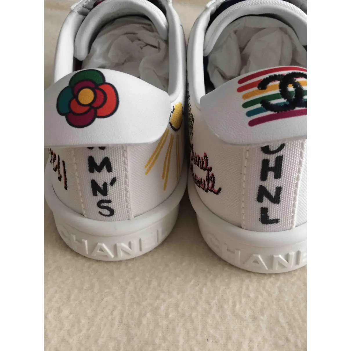 Buy Chanel x Pharrell Williams Leather low trainers online