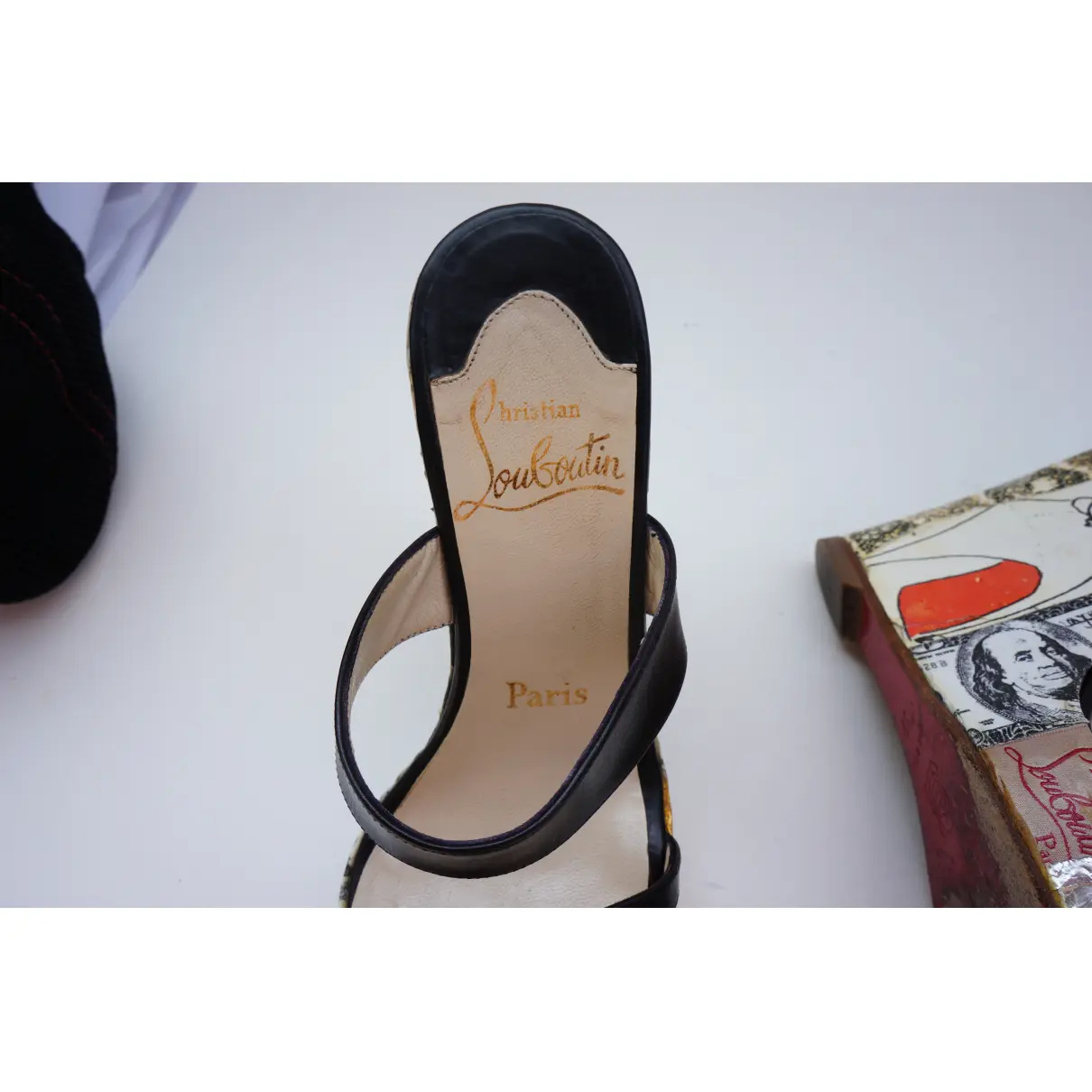 Leather sandals Christian Louboutin - Vintage