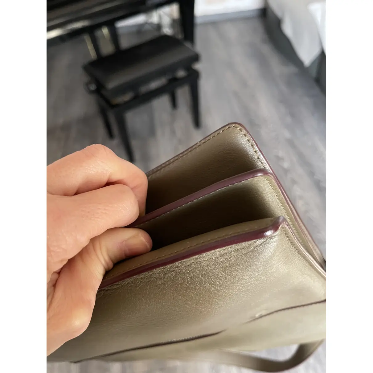 Diamond Clutch leather handbag Celine - Vintage