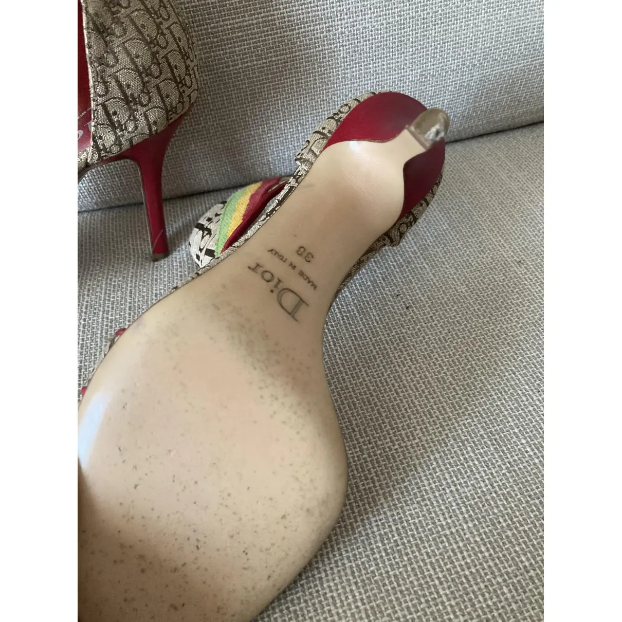 Leather sandals Dior - Vintage