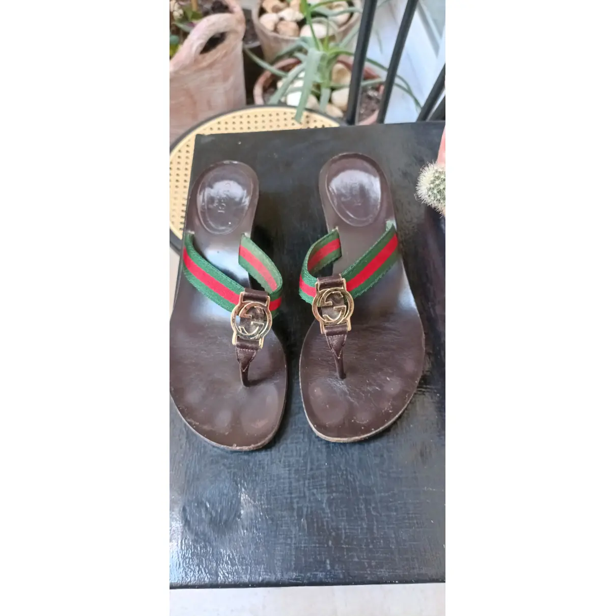 Buy Gucci Double G leather sandal online
