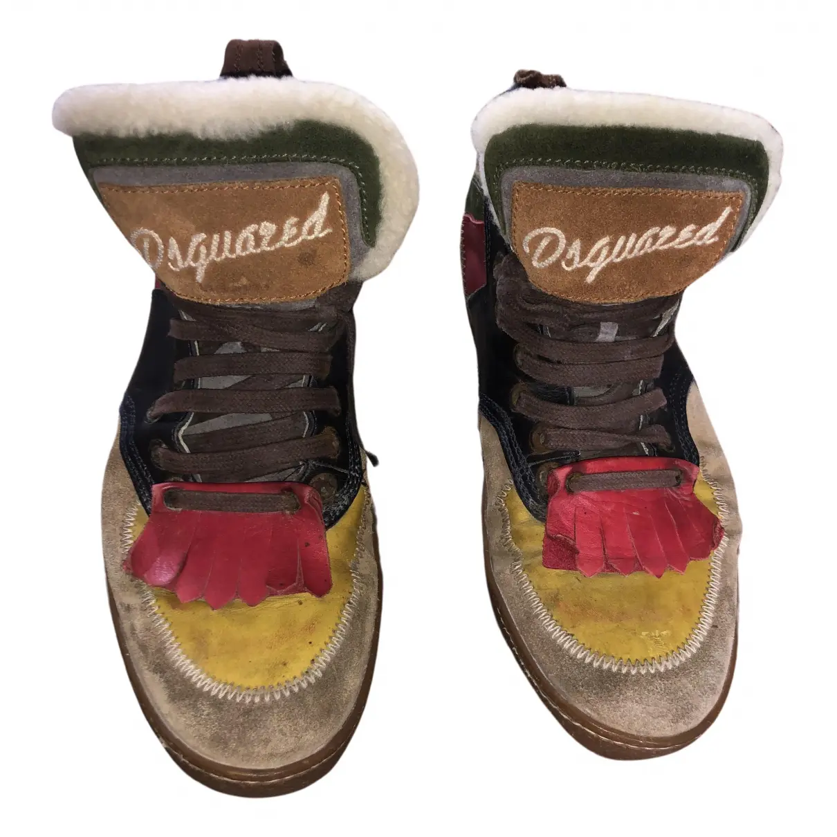 Leather high trainers Dsquared2