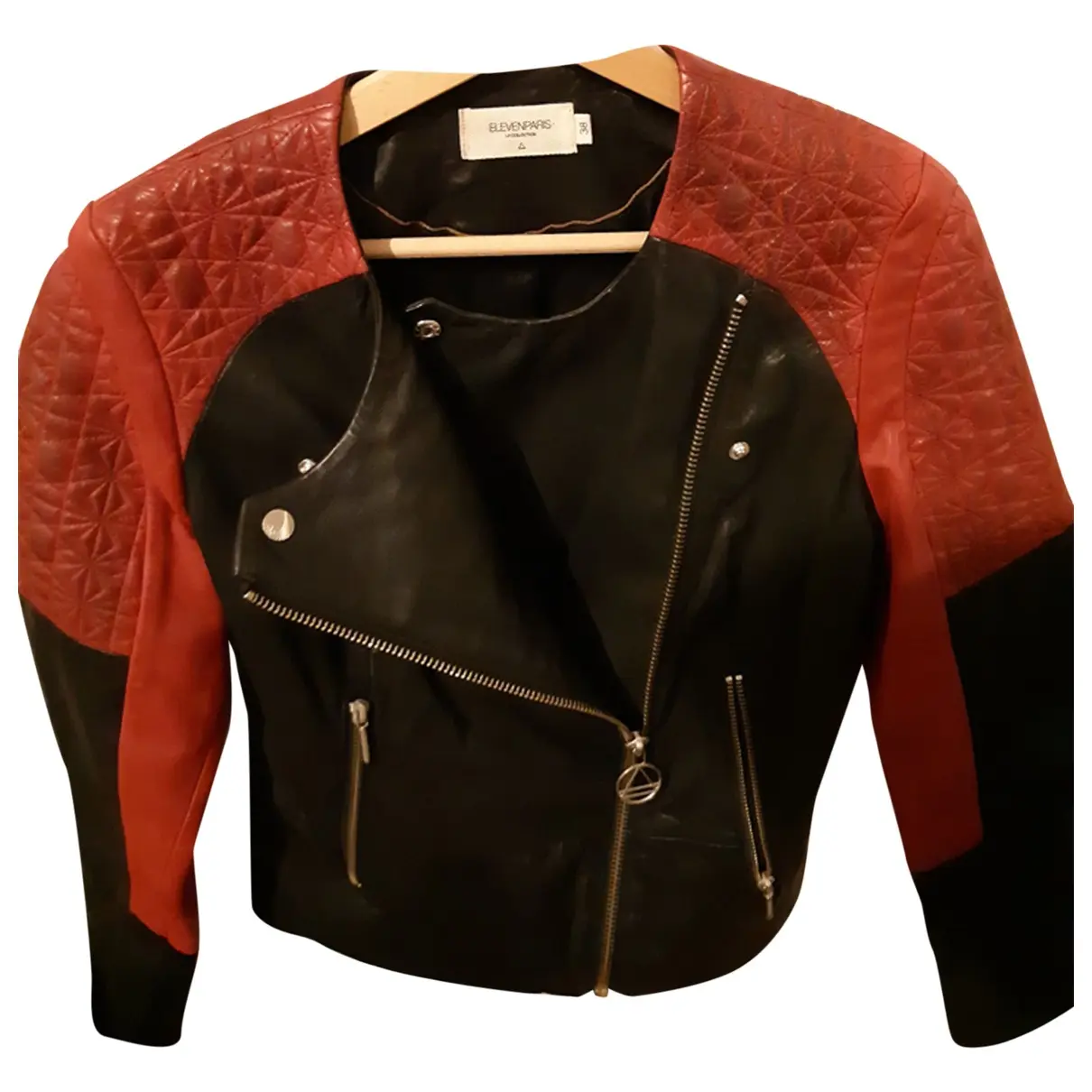 Leather biker jacket Eleven Paris
