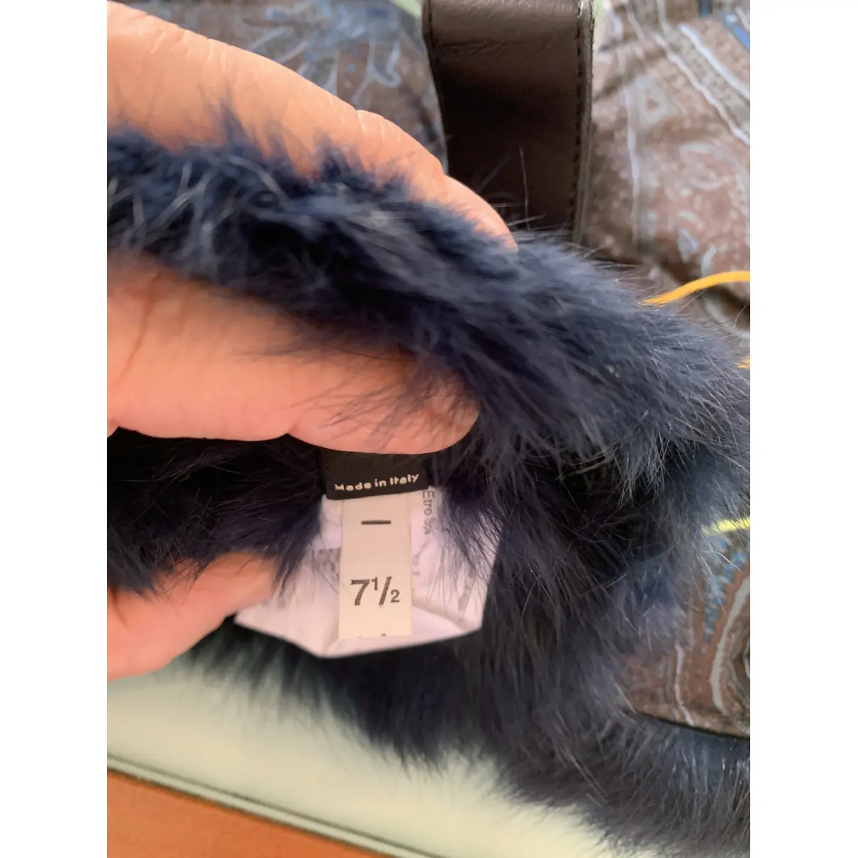 Leather mittens Etro
