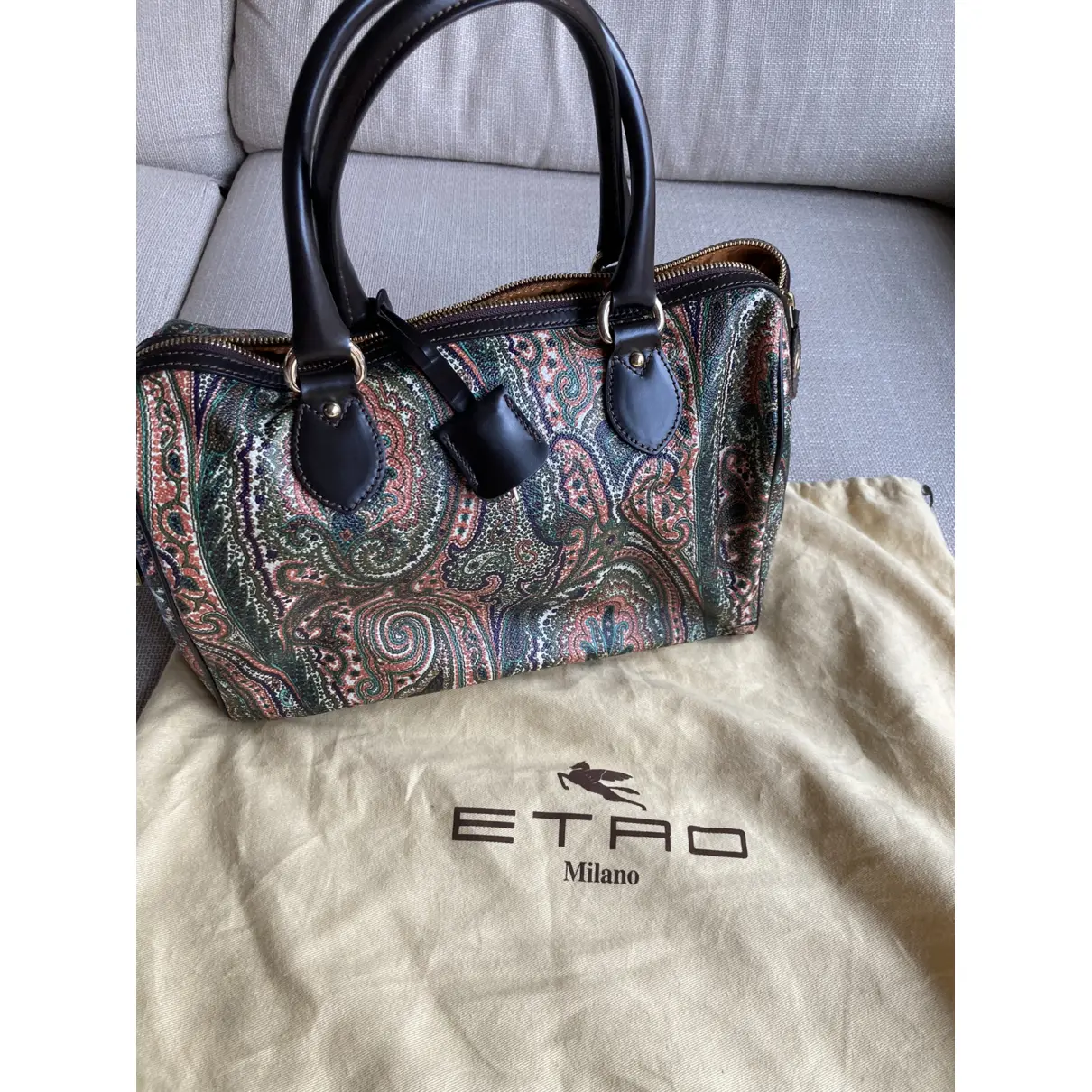 Leather handbag Etro