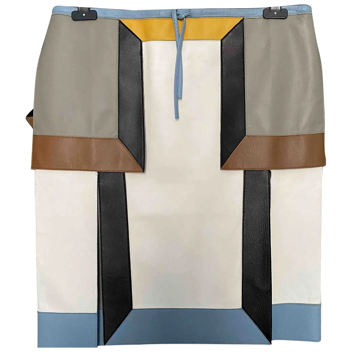 Leather mid-length skirt Fendi