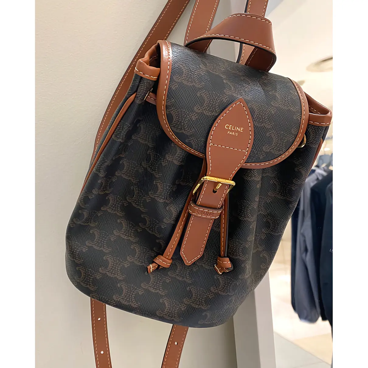 Folco leather backpack Celine