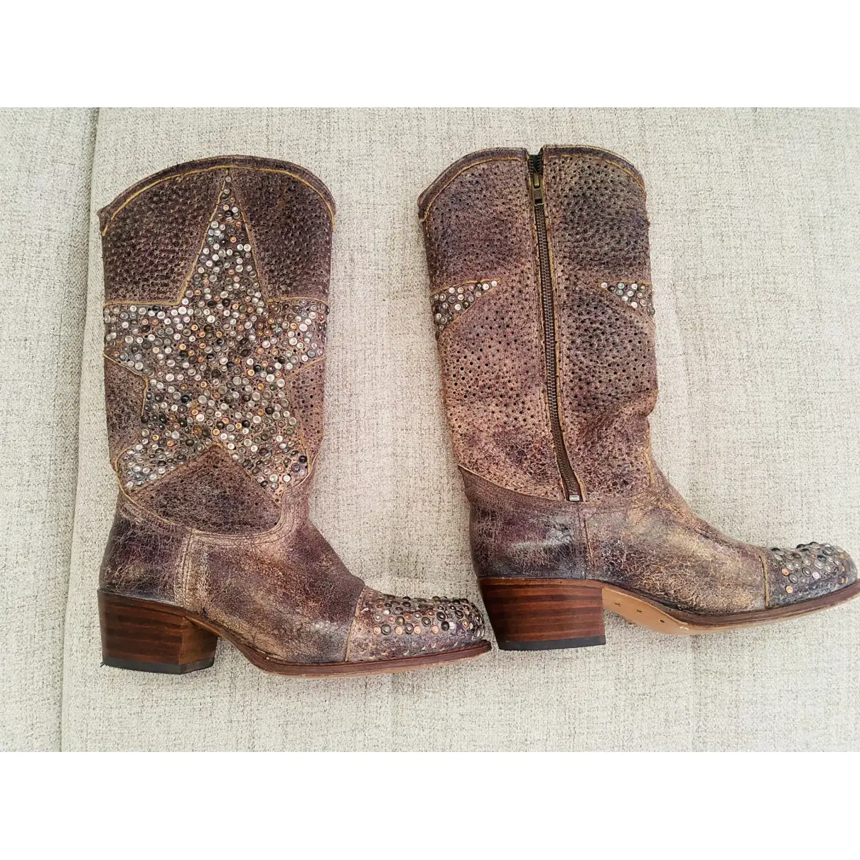 Leather cowboy boots Frye