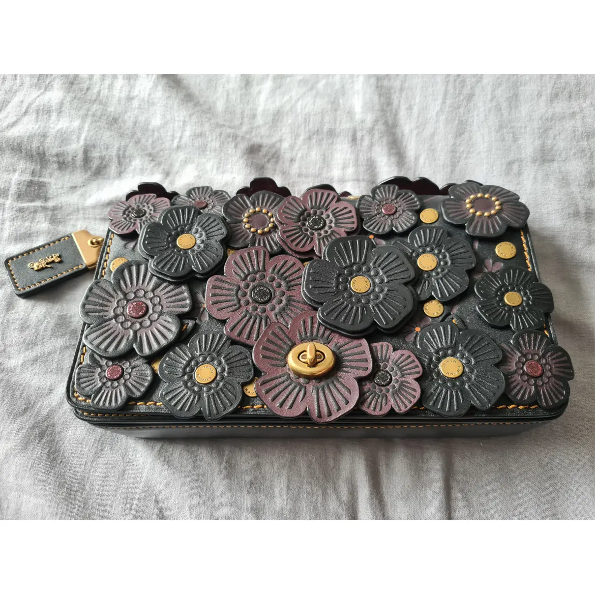 Glovetan Dinky Crossbody leather handbag Coach - Vintage