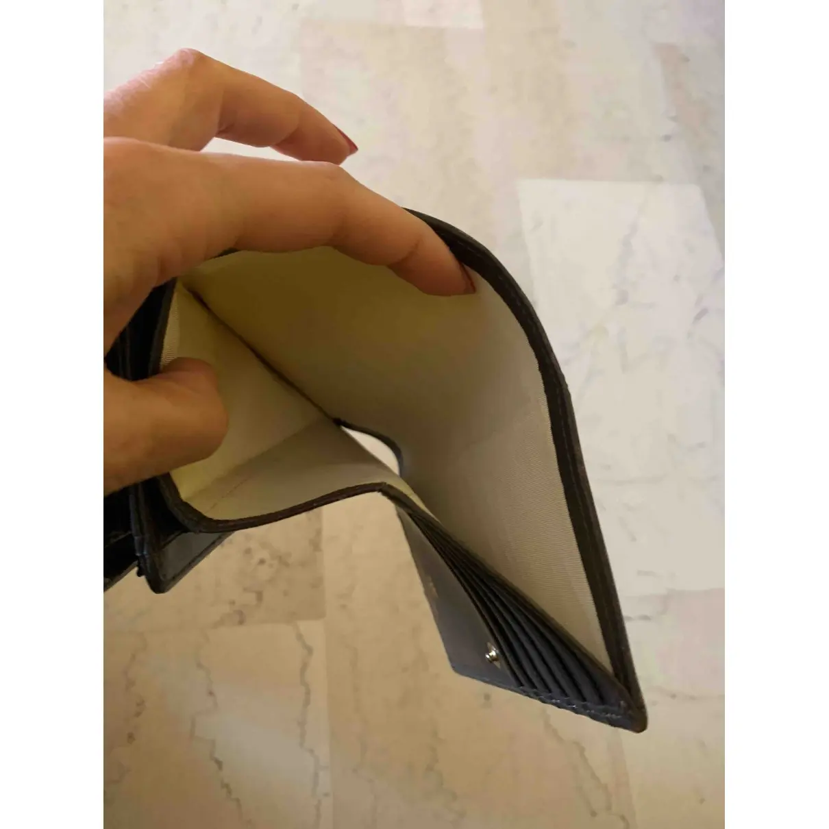 Leather wallet Guidi