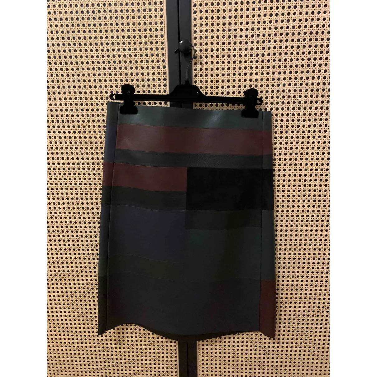 Buy Jil Sander Leather mid-length skirt online