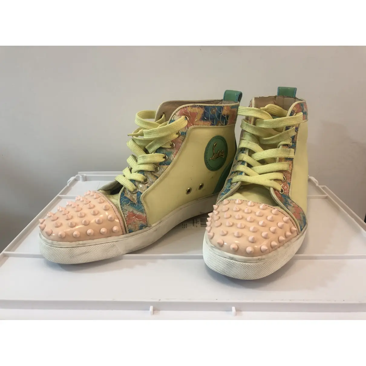 Buy Christian Louboutin Louis leather high trainers online