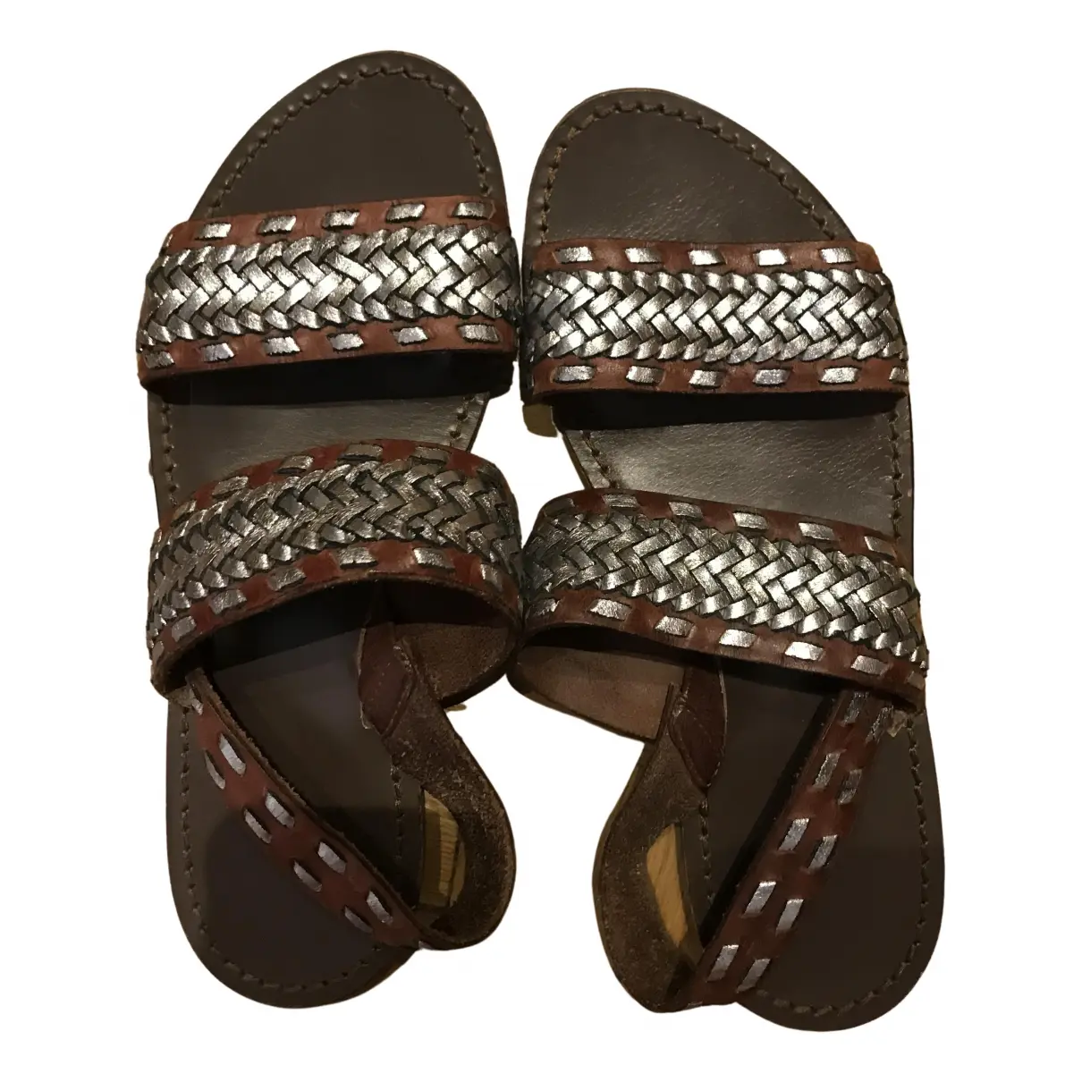 Leather sandals Maje