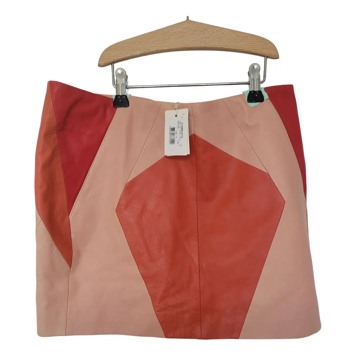 Leather mini skirt Maje