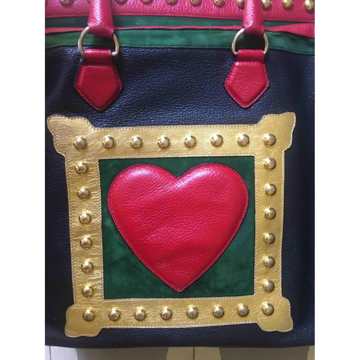 Leather tote Moschino - Vintage
