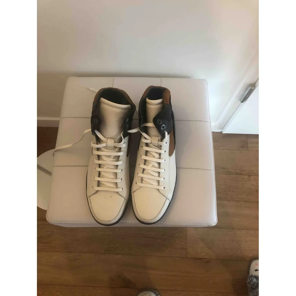 Buy Moschino Leather high trainers online