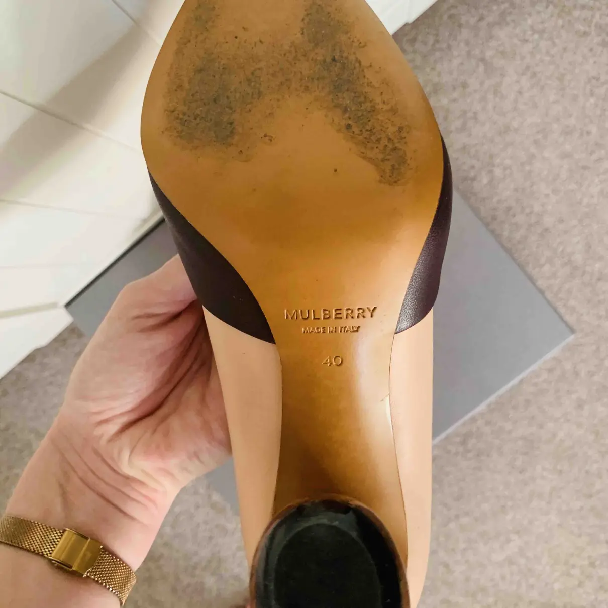 Leather heels Mulberry